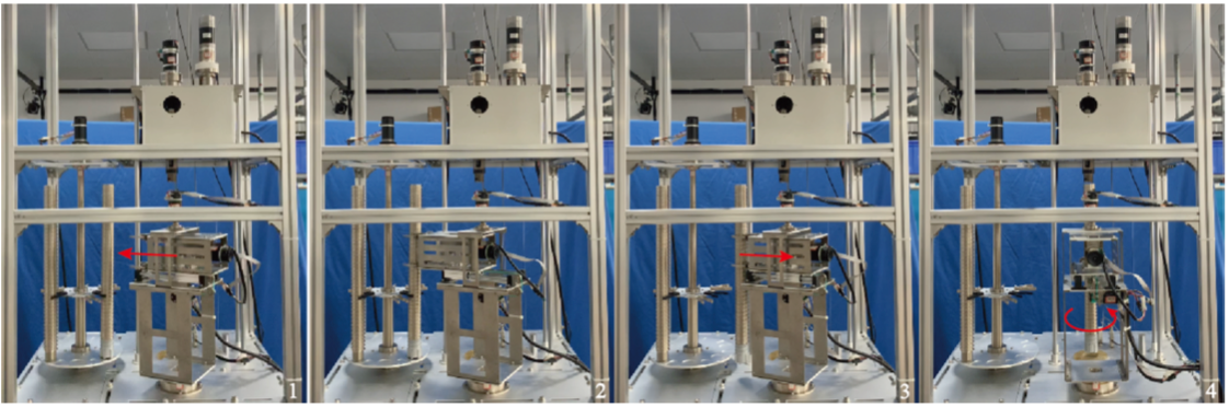 多杆接卸式钻探机器人样机 — 四阶段运行序列